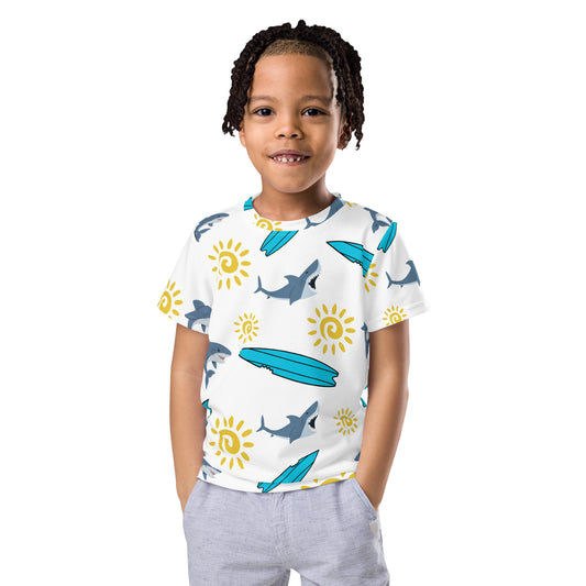 Sharks and Surfboards Kids T-shirt