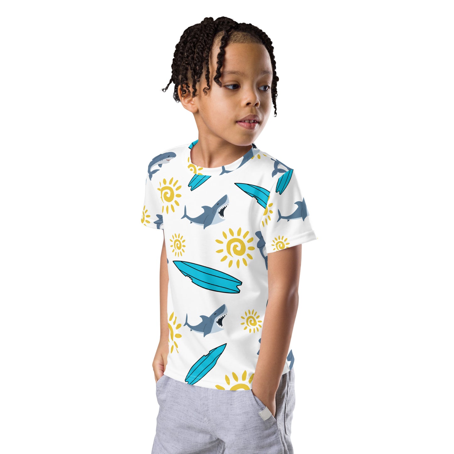 Sharks and Surfboards Kids T-shirt